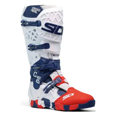 Sidi Crossair-X Buty motocrossowe, biały-czerwony-niebieski, Rozmiar 49