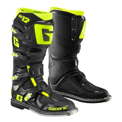 Gaerne SG-12 Buty motocrossowe, czarny-żółty, Rozmiar 42