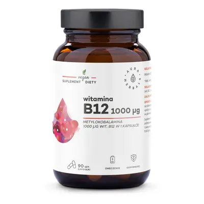 Witamina B12 1000 µg, metylokobalamina Aura Herbals, 90 szt.