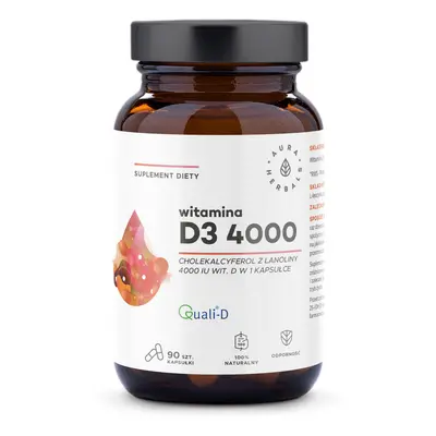 Witamina D3 4000 IU Aura Herbals, 90 szt.