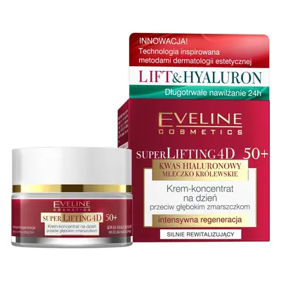 Eveline Cosmetics Super Lifting 4D krem-koncentrat przeciw głębokim zmarszczkom na dzień 50+ 50m