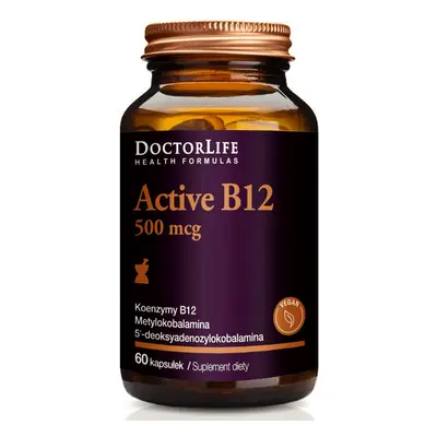 Doctor Life Active B12 aktywna witamina B12 500mg suplement diety 60 kapsułek