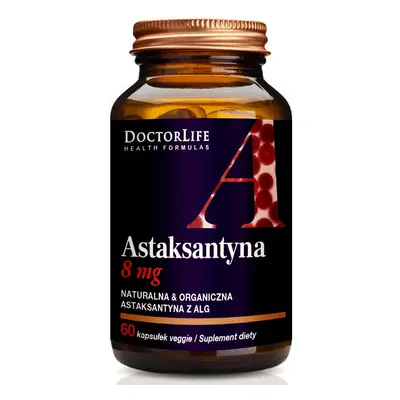 Doctor Life Astaxanthin 8mg naturalna astaksantyna suplement diety 60 kapsułek