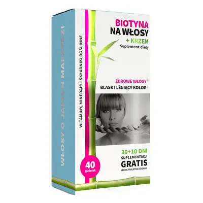 Noble Health Biotyna na włosy + krzem suplement diety 40 tabletek