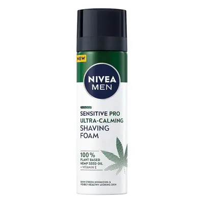 Nivea Men Sensitive Pro Ultra-Calming Shaving Foam pianka do golenia z olejem z nasion konopnych