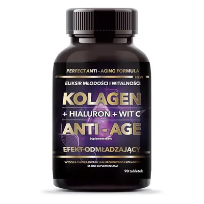 Intenson Kolagen + Hialuron + Witamina C Anti-Age suplement diety 90 tabletek