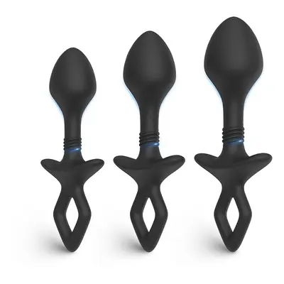 S-HANDE FlexiCore zestaw korków analnych Black 3szt