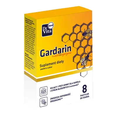 Dr Vita Gardarin Miód & Cytryna suplement diety 8 pastylek do ssania