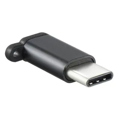 Adapter ładowarki Micro USB do USB Typ C [PA30] zawieszka czarna