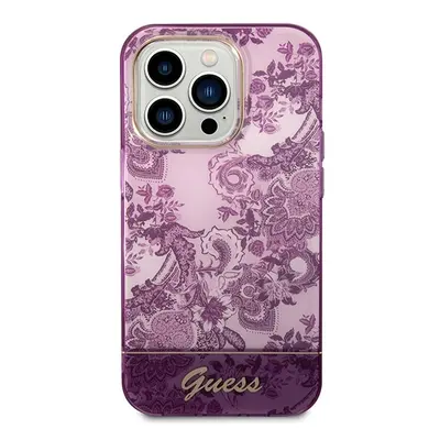 Oryginalne Etui GUESS Hardcase GUHCP14LHGPLHF do iPhone 14 PRO (IML Electro Cam TDJ / fuksja)