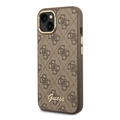 Oryginalne Etui Guess nakładka do iPhone 14 Plus 6,7" GUHCP14MHG4SHW brązowa HC PC/TPU 4G PU Met