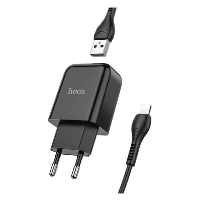 HOCO ładowarka sieciowa USB + kabel do Lightning 8-pin 2A N2 Vigour czarna