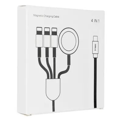 Kabel Typ C 4w1 do iPhone Lightning 8-pin + Typ C + Micro + Apple Watch 3W 1A C3186 biały