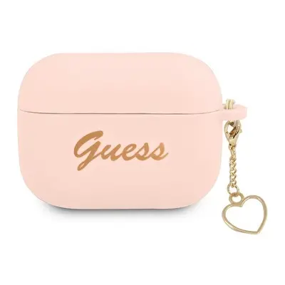 Guess etui do Airpods Pro GUAPLSCHSP różowe Silicone Heart Charm