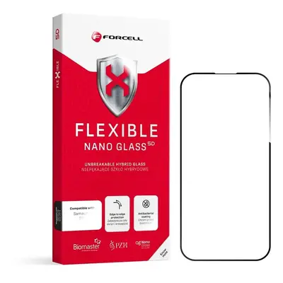 Szkło hybrydowe Forcell Flexible 5D Full Glue do Samsung Galaxy S23 Ultra czarny (Hot Bending) -