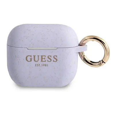 Guess etui do AirPods 3 GUA3SGGEU fioletowe Silicone Glitter