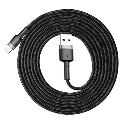 BASEUS kabel USB Cafule do iPhone Lightning 8-pin 2A CALKLF-RG1 3 metry szaro-czarny