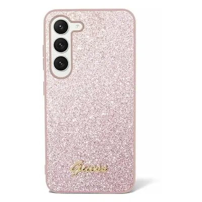 Oryginalne Etui GUESS Hardcase GUHCS24LHGGSHP do Samsung S24 Ultra (Glitter Script / różowy)