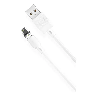 XO kabel magnetyczny NB187 USB - Lightning 1,0 m 2,1A biały