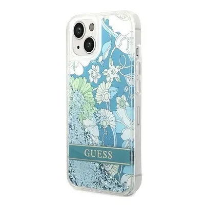 Oryginalne Etui Guess nakładka do iPhone 14 Plus 6,7" GUHCP14MLFLSN zielona hardcase Flower Liqu