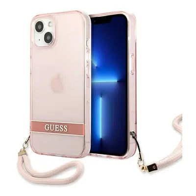 Oryginalne Etui GUESS Hardcase GUHCP13SHTSGSP do iPhone 13 MINI (Translucent / różowy)