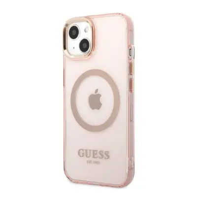 Oryginalne Etui Guess nakładka do iPhone 13 Pro / 13 6,1" GUHMP13LHTCMP różowa hard case Gold Ou