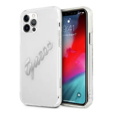 Oryginalne Etui Guess nakładka do iPhone 12 Pro Max 6,7" GUHCP12LKTRSVSI przeźroczysta hard case