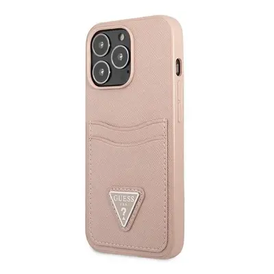 Oryginalne Etui Guess nakładka dla IPhone 13 Pro 6,1" GUHCP13LPSATPP hard case różowa Saffiano D