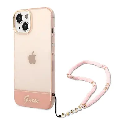 Oryginalne Etui GUESS Hardcase GUHCP14MHGCOHP do iPhone 14 PLUS (IML Electro Cam w. Strap Transl