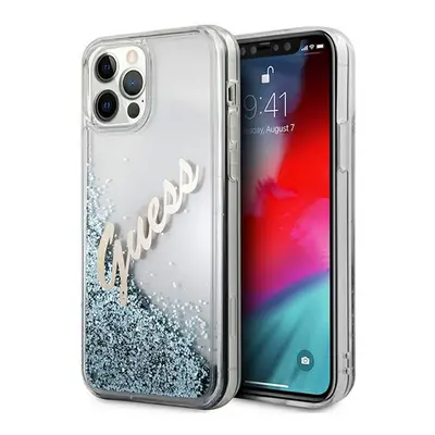 Oryginalne Etui Guess nakładka do iPhone 12 / 12 Pro 6,1" GUHCP12MGLVSBL niebieskie hard case Gl