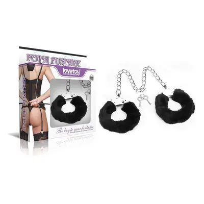 Fetish Pleasure Fluffy Leg Cuffs Black