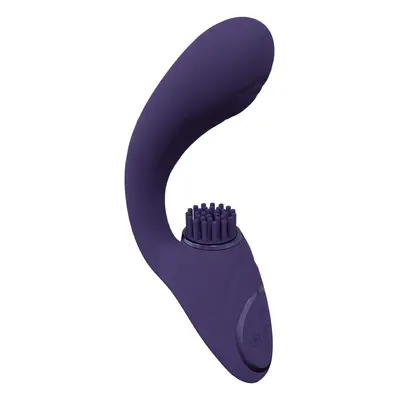 Gen - Rechargeable Triple Action G-Spot Vibrator with Pulse Wave  and Vibrating Bristles - Purpl