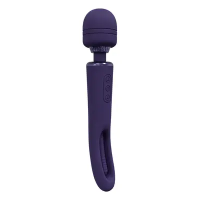 VIVE - Kiku - Rechargeable Double Ended Wand with Innovative G-Spot Flapping Stimulator - Purple