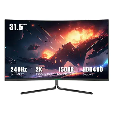 Monitor gamingowy TITAN ARMY C32C1S 31,5 cali, rozdzielczość 2K, panel CSOT HVA, 240Hz, krzywizn