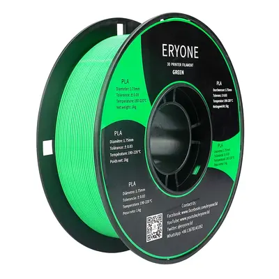 Filament PLA do Drukarek 3D ERYONE – 1KG Zielony