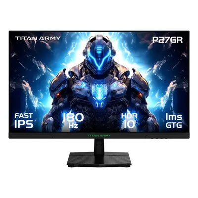 Monitor gamingowy TITAN ARMY P27GR płaski 27 cali 16:9 Fast IPS 2K QHD 180Hz, GTG 1ms, HDR10, 99