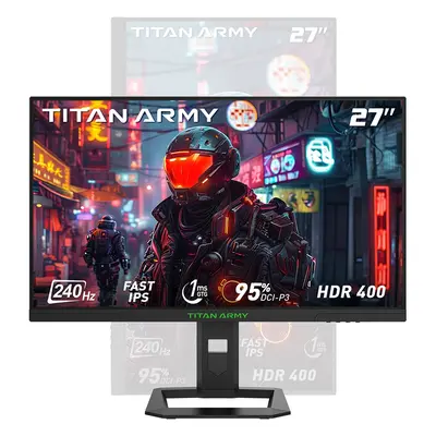 Monitor gamingowy z obrotowym stojakiem TITAN ARMY P2710S 27 cali 16:9 Fast IPS 2K QHD 240Hz, GT