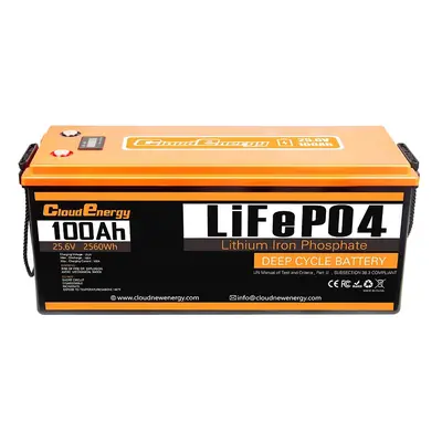 Akumulator LiFePO4 Cloudenergy 24V 100Ah, 2560Wh energii, ponad 6000 cykli, wbudowany BMS 100A