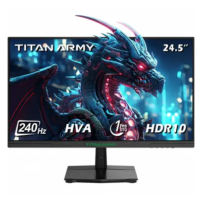 Monitor gamingowy TITAN ARMY P2510H płaski 24,5 cali 16:9 HVA FHD 240Hz 2K, rozdzielczość 1920x1