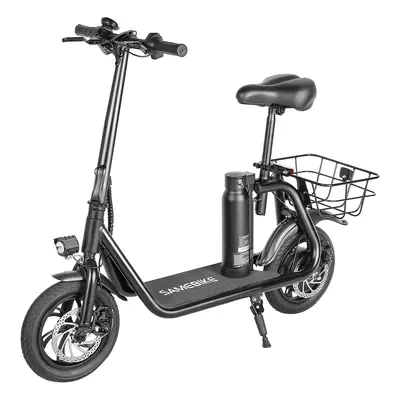 Składana hulajnoga elektryczna z siodełkiem SAMEBIKE SM-C01, silnik 350W, bateria 36V 10,4Ah, 12