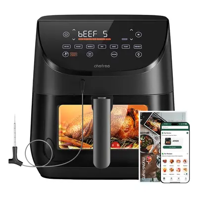 CHEFREE AF500 1700W 6 5L Air Fryer  with Smart Probe Thermometer  8-in-1 Cooking Modes  Rapid 23