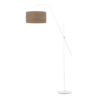 Elegancka lampa stojąca, Bilbao eco, 90x176 cm, orzechowy klosz