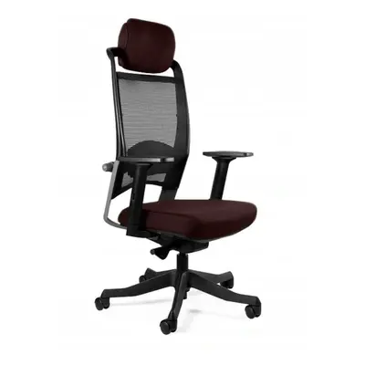 Wysoki fotel ergonomiczny, biurowy, Fulkrum, cocoa