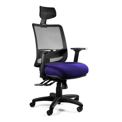 Fotel ergonomiczny do biura, Saga Plus, navyblue