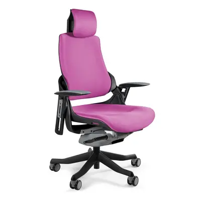 Fotel gabinetowy, ergonomiczny, Wau, BL401, magneta, czarny
