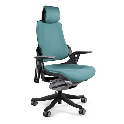 Fotel gabinetowy, ergonomiczny, Wau, BL413, tealblue, czarny