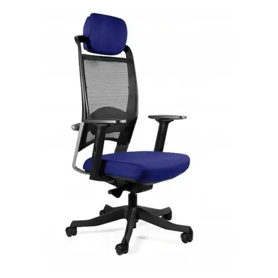 Wysoki fotel ergonomiczny, biurowy, Fulkrum, royalblue