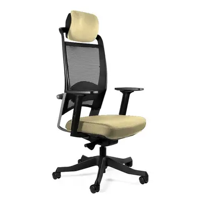 Wysoki fotel ergonomiczny, biurowy, Fulkrum, buttercup