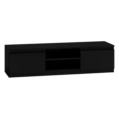 Szafka pod telewizor, stolik rtv, malwa, 140x40x36 cm, czerń, mat