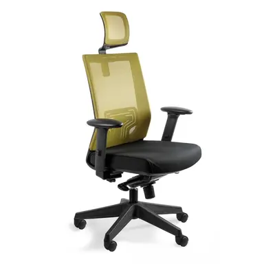 Fotel biurowy, ergonomiczny, Nez, oliwkowy